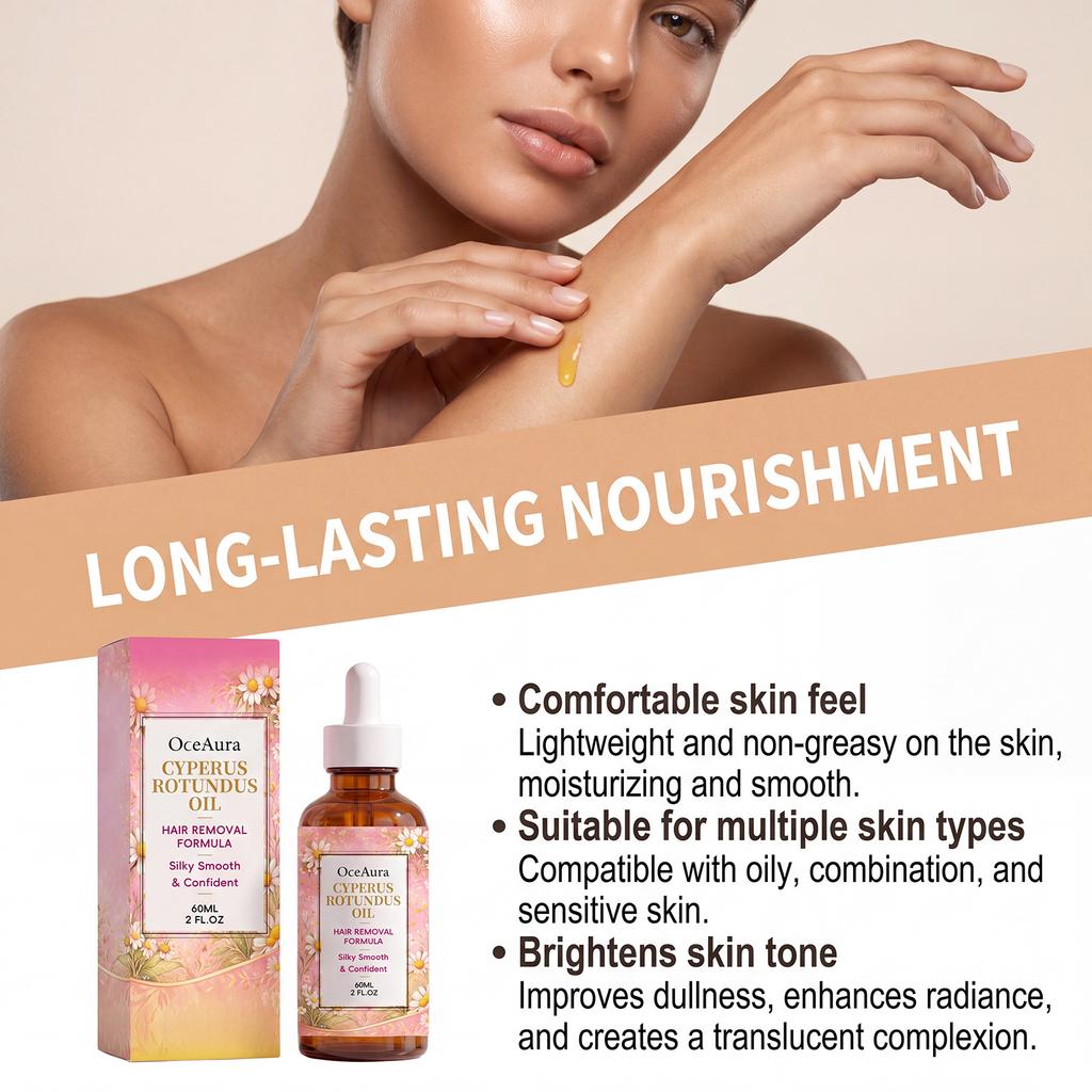 OceAura Cyperus Rotundus Hair Removal Oil – Smooth & Hydrating Skin Oil