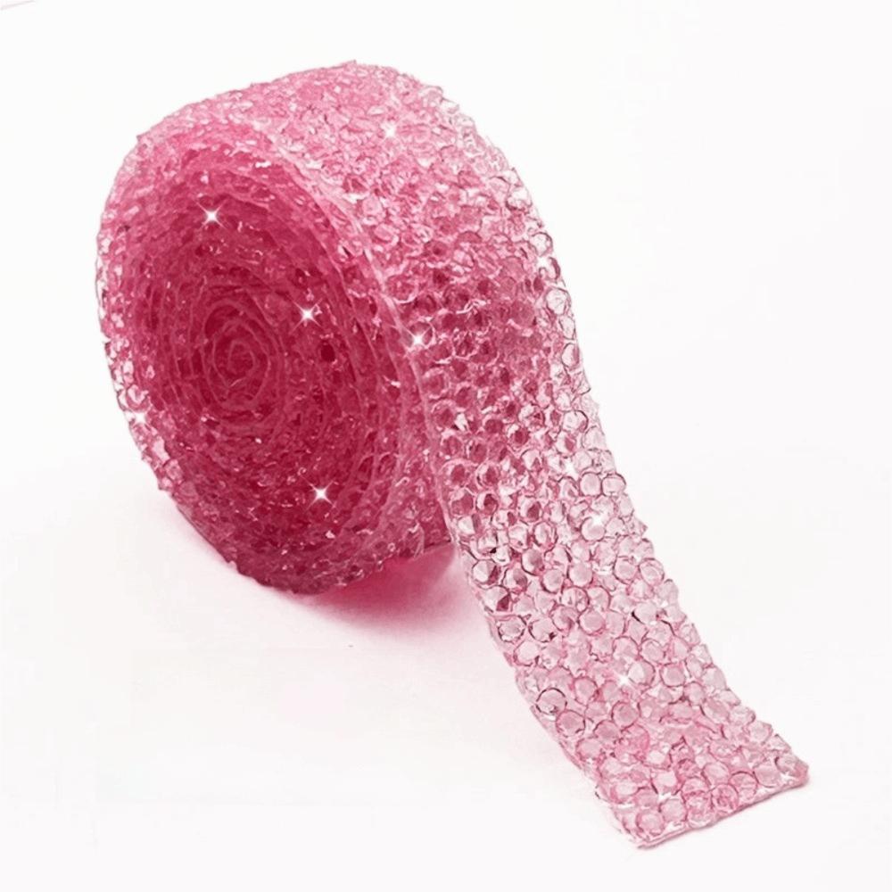 Decorative Strip Colorful Resin Rhinestone Shiny Flexible Rhinestone Strip Self Adhesive DIY Rhinestone Sticker Garment Decor