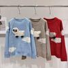 European Style 2025 Winter Cloud Sheep Pullover Sweater - Loose, Versatile, Age-Reducing Top
