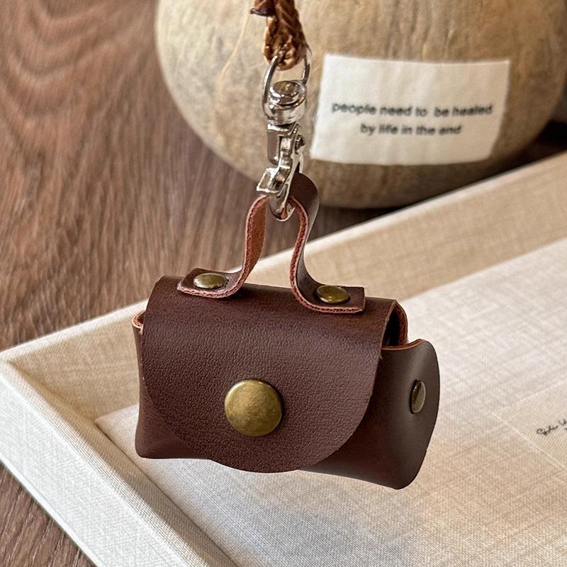 Retro Leather Coin Purse & Earphone Case Necklace - Women's Crossbody Lanyard & Sweater Chain Accessory