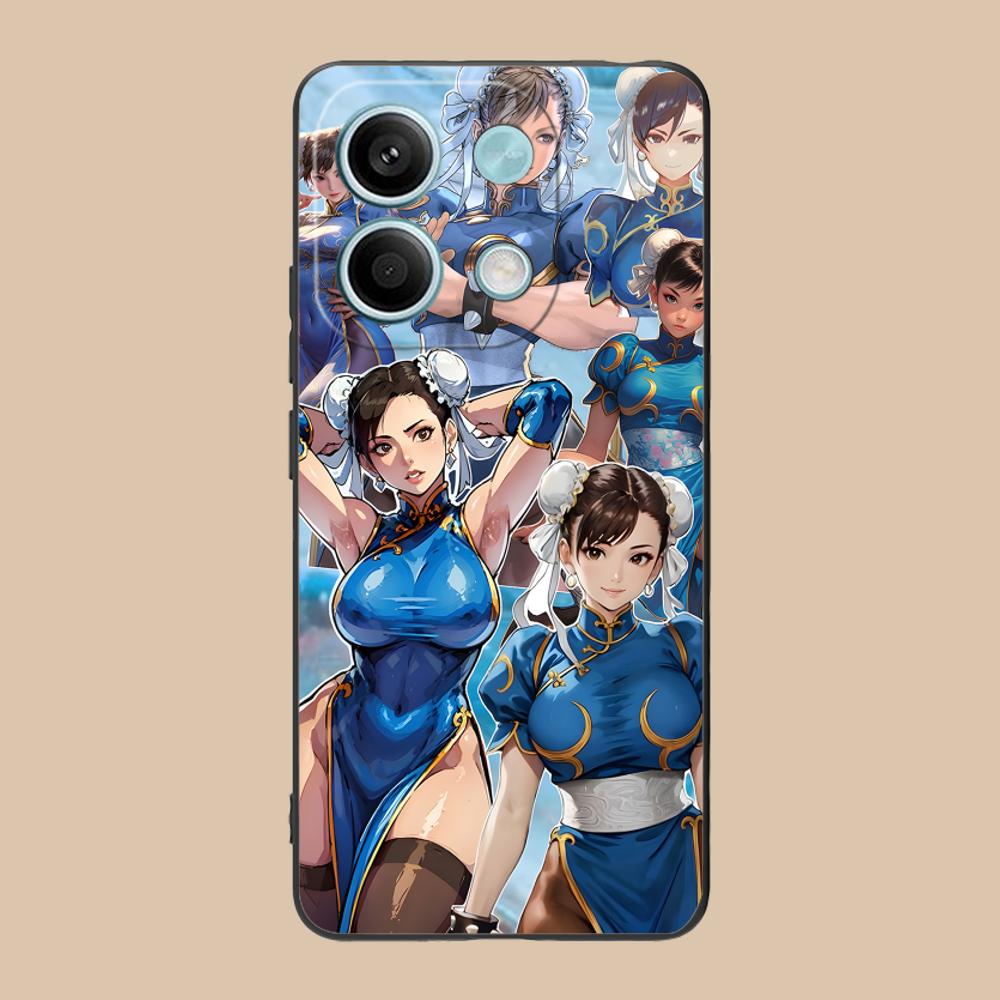 Street Fighter Chunli Phone Case for Xiaomi 15 14 13 12 Mi 11 T Ultra Lite Pro S X 5G Colorful Printing Cover Cellphones Cover