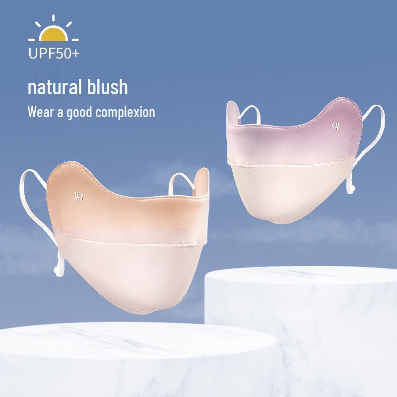 Summer Ice Silk Gradient Sunscreen Mask - UV Protection, Breathable Eye Cover for Men & Women
