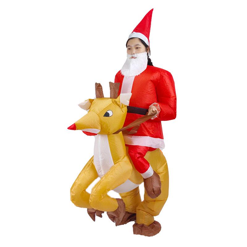 Inflatable Christmas Tree, Snowman, and Reindeer Costume for Festive Parties