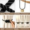 Magnetic Curtain Tiebacks 1pcs, Curtain Tiebacks Buckles Holdbacks Holders Hooks Clip for Home Outdoor Bedroom Office Decorative