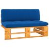 VidaXL Garden Pallet Middle Sofa Honey Brown, Impregnated Pine Wood