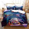 Cool The Bad Guys Cartoon 3PCS Bedding Set Wolf Snake Shark Microfiber Duvet Cover 2Pillowcases No Inner Core