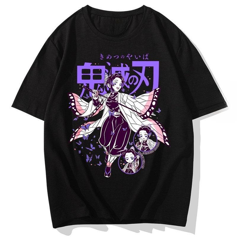 

2026 New Demon Slayer Blade Tshirt for Unisex and Women Anime Pillar Jigu Peripheral Clothes Short Sleeves Summer S