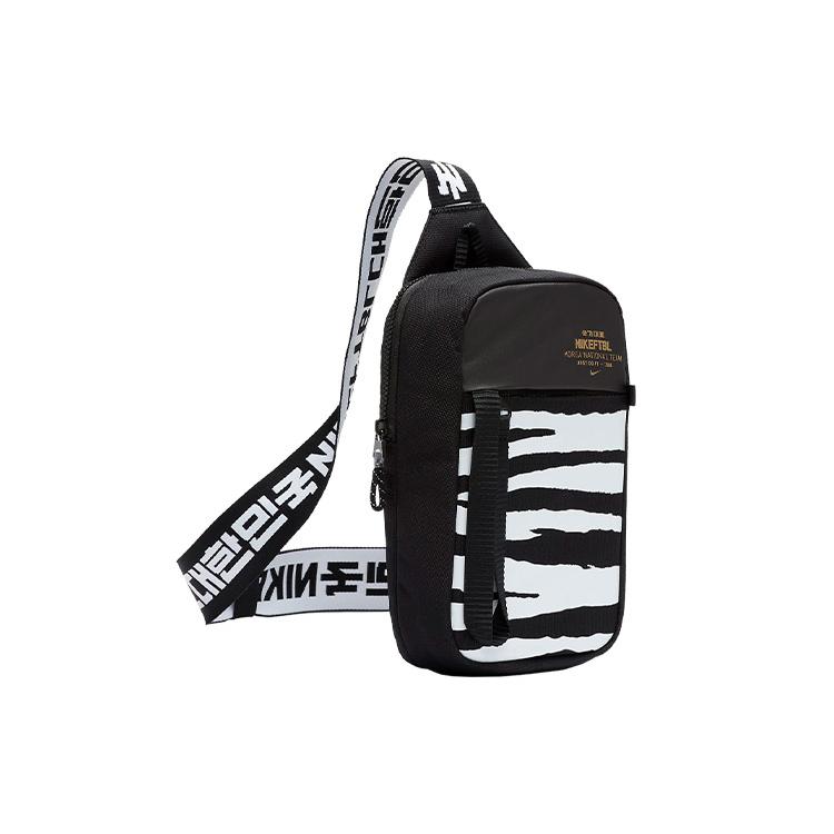 Nike Polyester Sling Bag, Shoulder Bag, Crossbody Bag Regular Unisex Black White CW5403-100