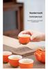Persimmon Ruyi Ceramic Tea Set with Gift Box - Complete Ruyi Teapot Set