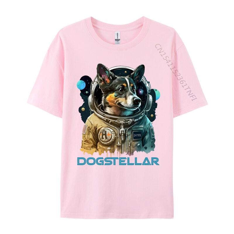 Dogstellar Dog Astronaut Tshirt Casual Tops Tees Brand New Cotton Tops Shirts Male TShirt Free Shippping Clothes