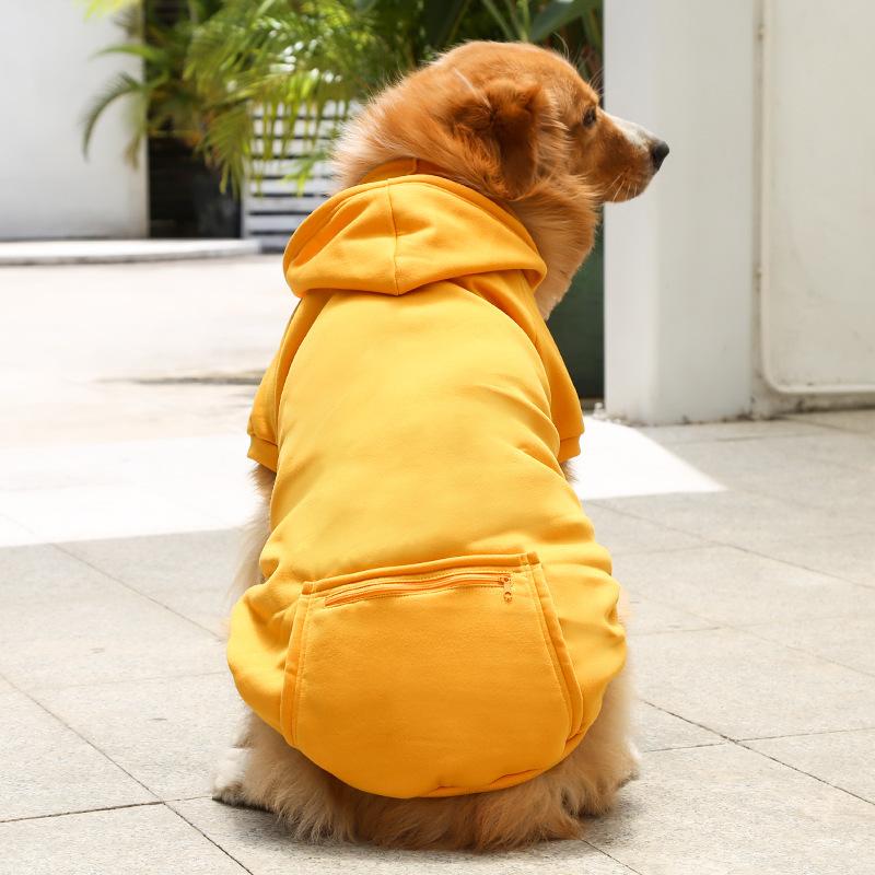 Dog Jacket Hooded Outfit Warm Costumes Fall Winter Pet Clothes for Large Dog,Long Sleeve Sweatshirt Jacket for Pets