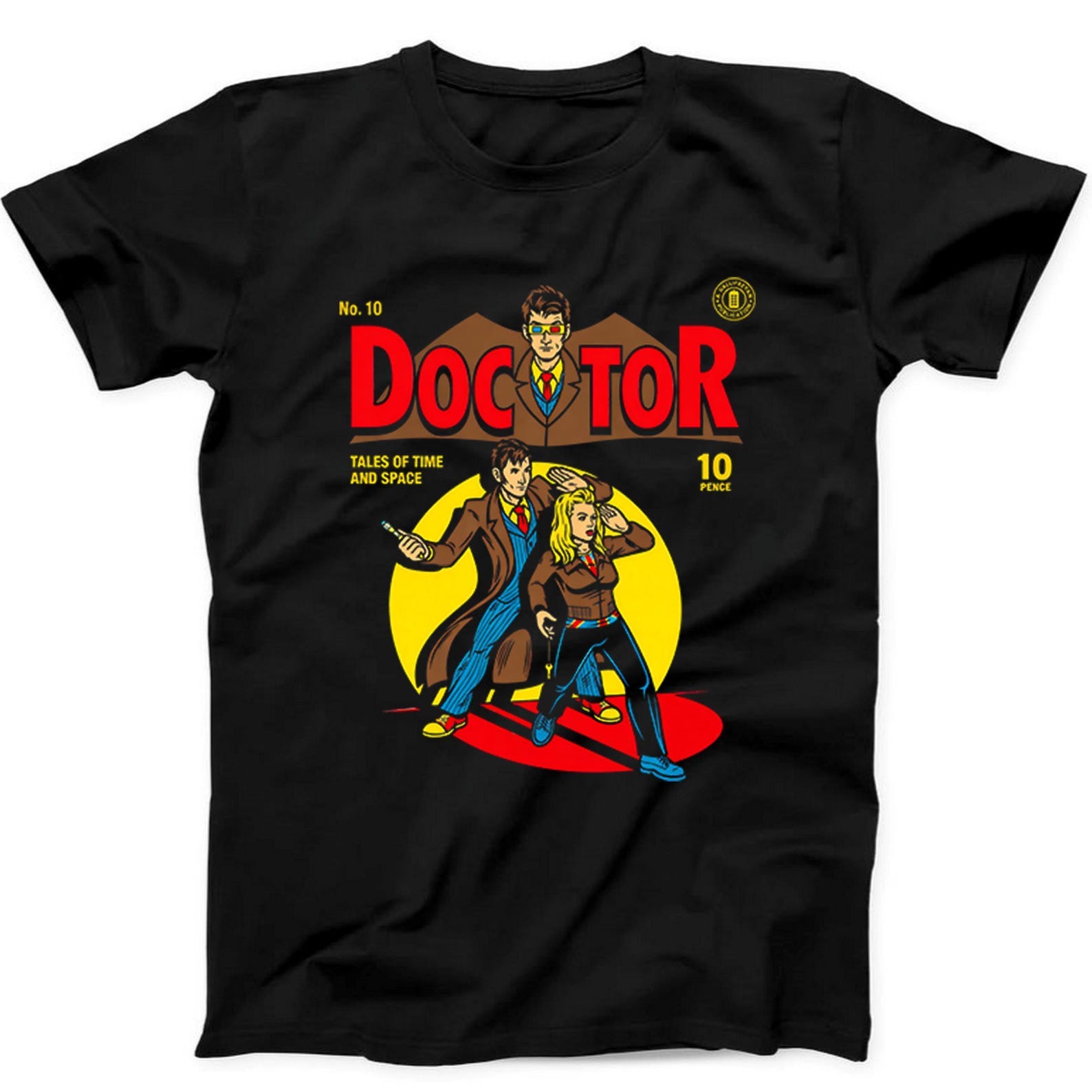 Doctor Who Comic Cartoon Anime Parody Movie Joke Gift Tee Black T Shirt 543 S