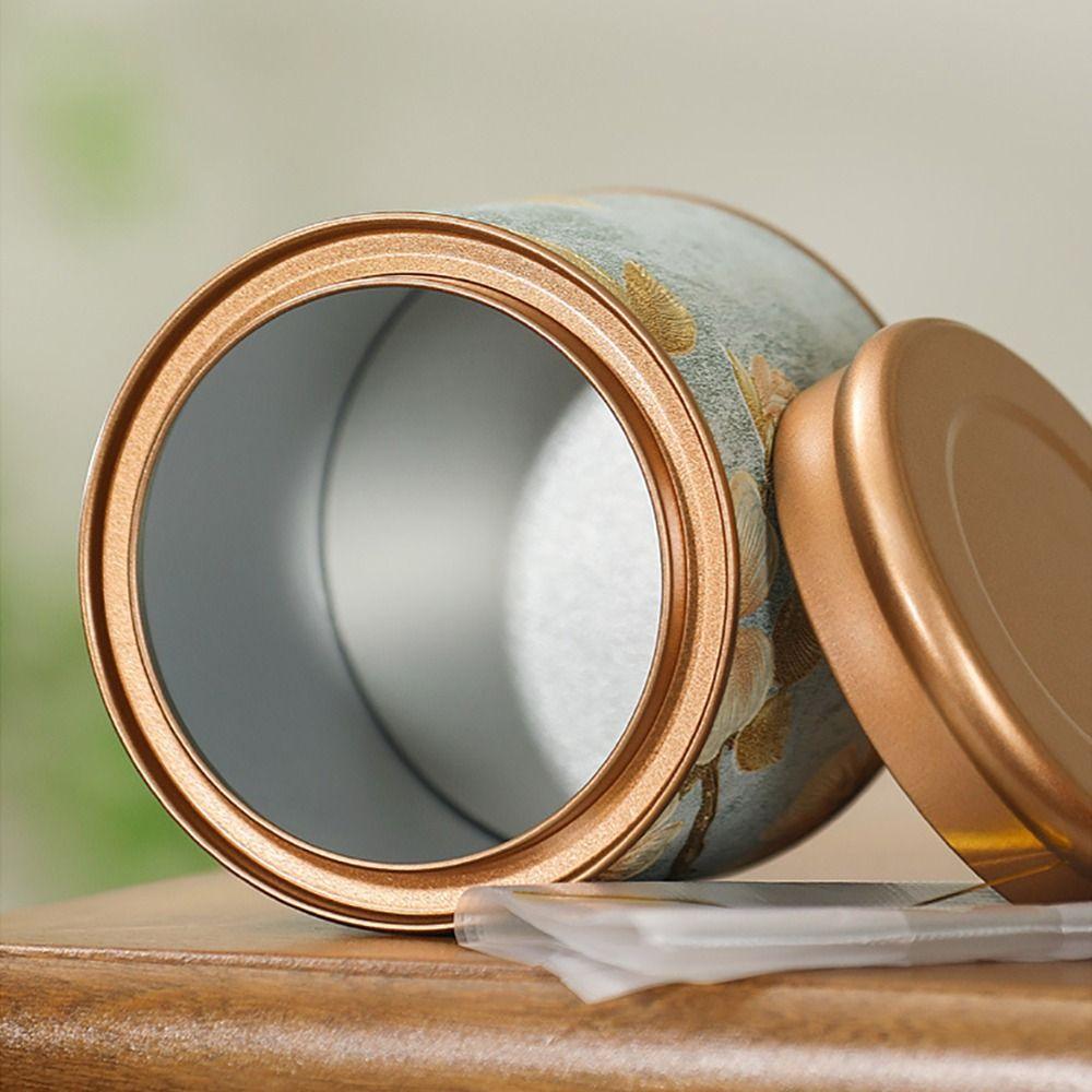 1 Stück Grün Schwarz Leere Teedose 10/19cm Weißblech Aufbewahrungsdose Neuer Tee Versiegeltes Glas