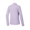 Fila Casual Half-Zip Stand Collar Long Sleeve T-Shirt Women Tops Magical-Purple A11W446204FPU