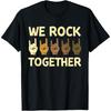 Zabawna koszulka We Rock Together Hands dla miłośników rocka