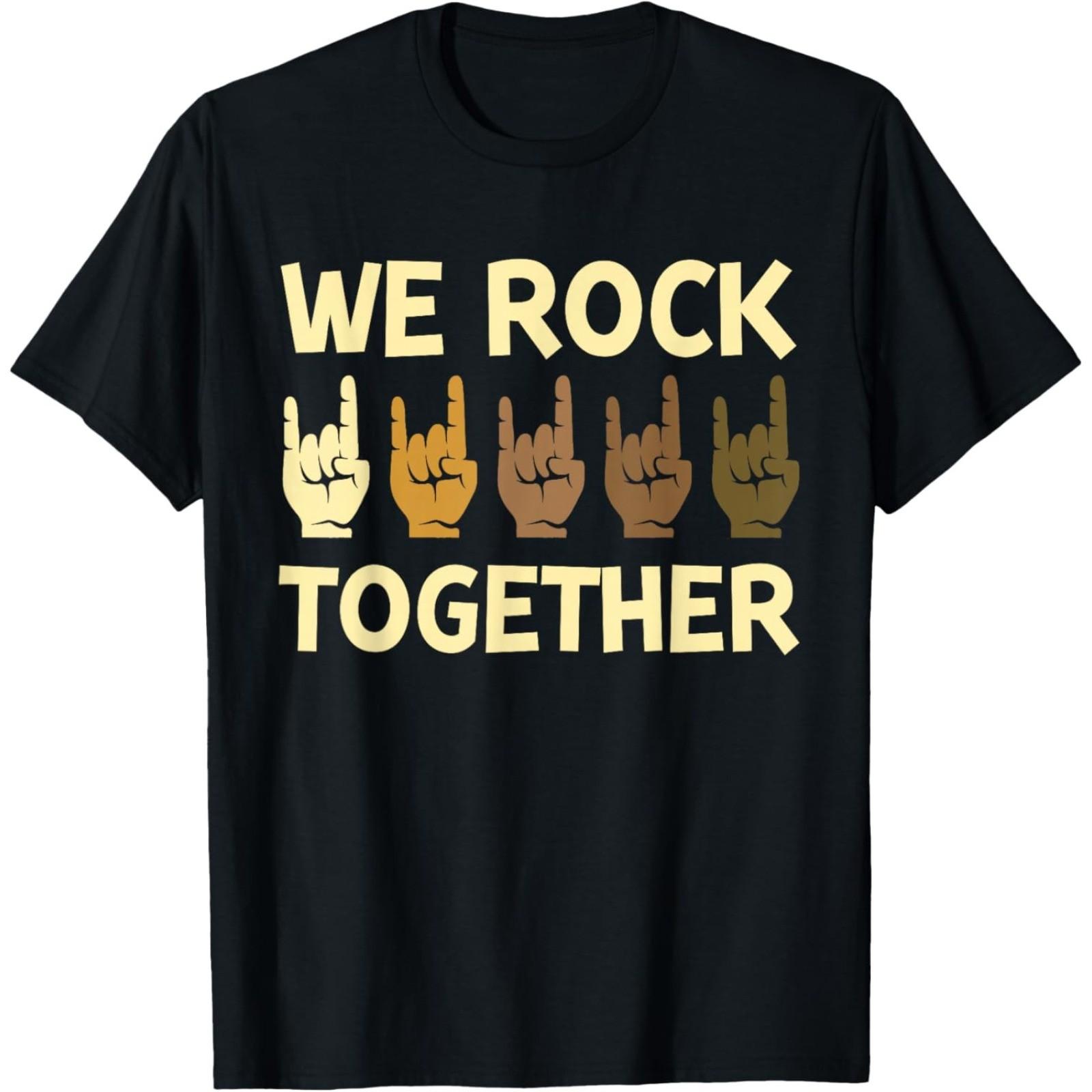 Смешная футболка We Rock Together Руки Любители Рока M