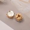 Brass Base Flower Sleeve Button Rhinestone Button Cover Clip  Suit Accessories
