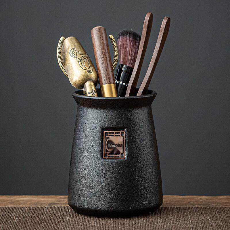 Ebony Wood Tea Ceremony Six Gentlemen Set