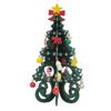 Mini Albero di Natale Decorazione Legno Divertente Artigianato Albero di Natale da Tavolo con Ornamenti per Soggiorno