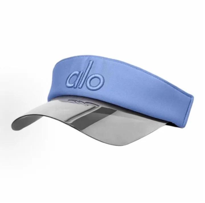 Alo Yoga Gewaschene Baumwoll-Baseballkappe, Einfache Buchstabenstickerei, Gebogener Schirm, Sonnenhut für Herren Damen, Verstellbar, Atmungsaktiv, Lässige Kopfbedeckung A0684U001