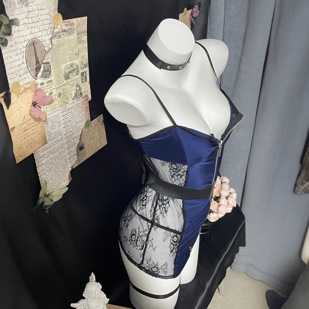Sex Lingerie Royal Sister Zipper Open Placket Instructor Suit Adult Sex Sexy Uniform Seduction Uniform Suit