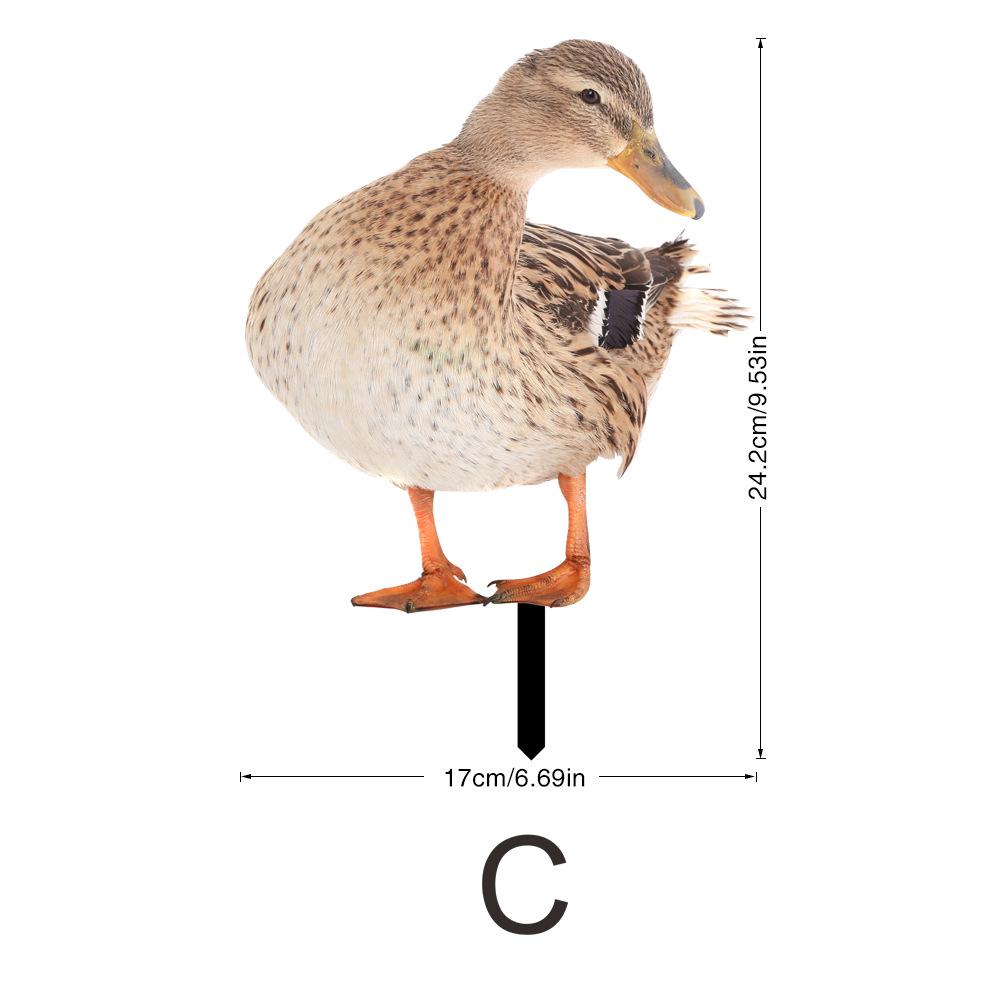 YKLU069-256 3D Rooster, Hen, Duck & Pig Outdoor Garden Decoration Plug