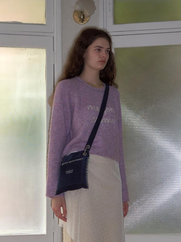 Maison Creme Petit Collage Bag_Corduroy Navy