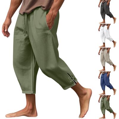 Pantaloni da spiaggia con polsini a fessura per pantaloni casual comodi e traspiranti