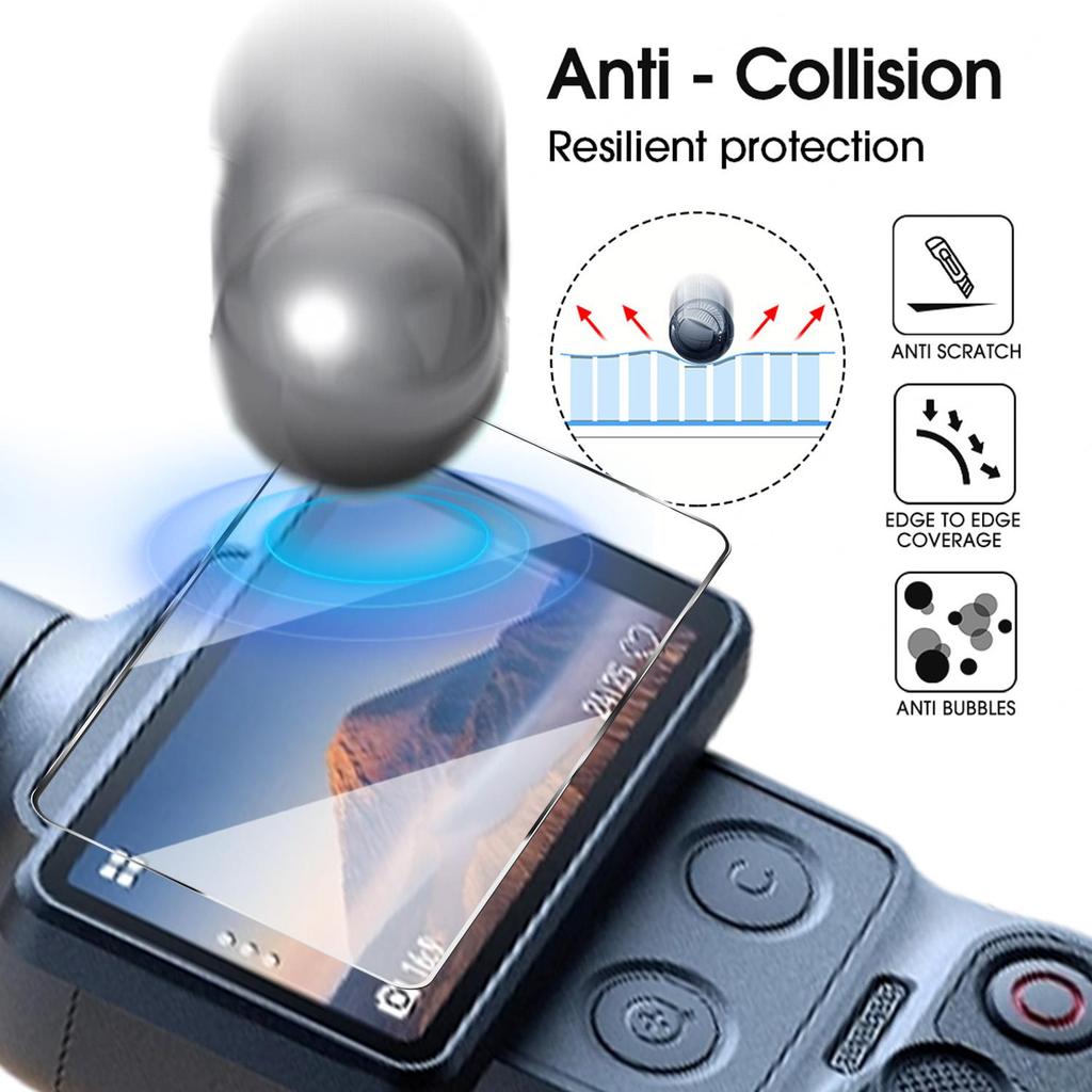 Easy Installing Tempered Glass Screen Protectors for DJI Pocket 4 Pro HD Clear Anti-scratch Shatterproof LCD Protective Films