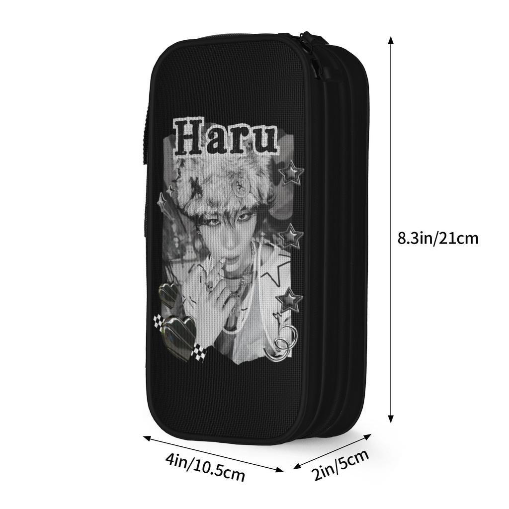 Haru Kpop Group X-XLov Pencil Cases Lovely Pen Holder Bags Student Big Capacity School Supplies Cosmetic Pencilcases