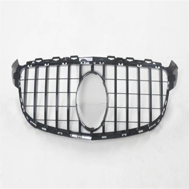 Compatible 15-18 W205 C63 GT Vertical Bar Front Grille Radiator Cover Air Intake High/Low Configuration.