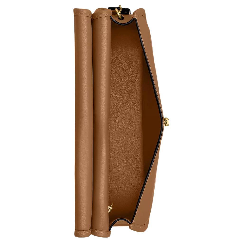 Coach Cashin 28 Adjustable Shoulder Strap Logo Leather Crescent Bag Large Women shoulder bag Brass Honey-Brown CY923-B4T7J
