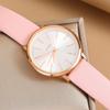 BUREI Women's Analog Quartz Watch Waterproof Fashion Leather Strap Casual Lightweight Stylish Gift (Pink)