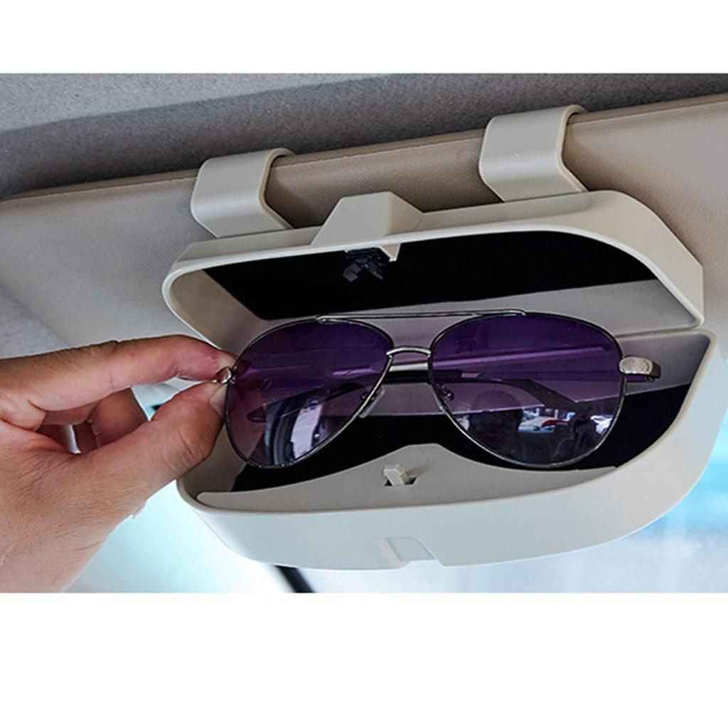 NOELAMOUR Sluneční brýle Sluneční brýle Brýle Auto Sluneční Brýle Úložný Box Pouzdro, Držák, Držák, Clona, Pouzdro, (Béžový)