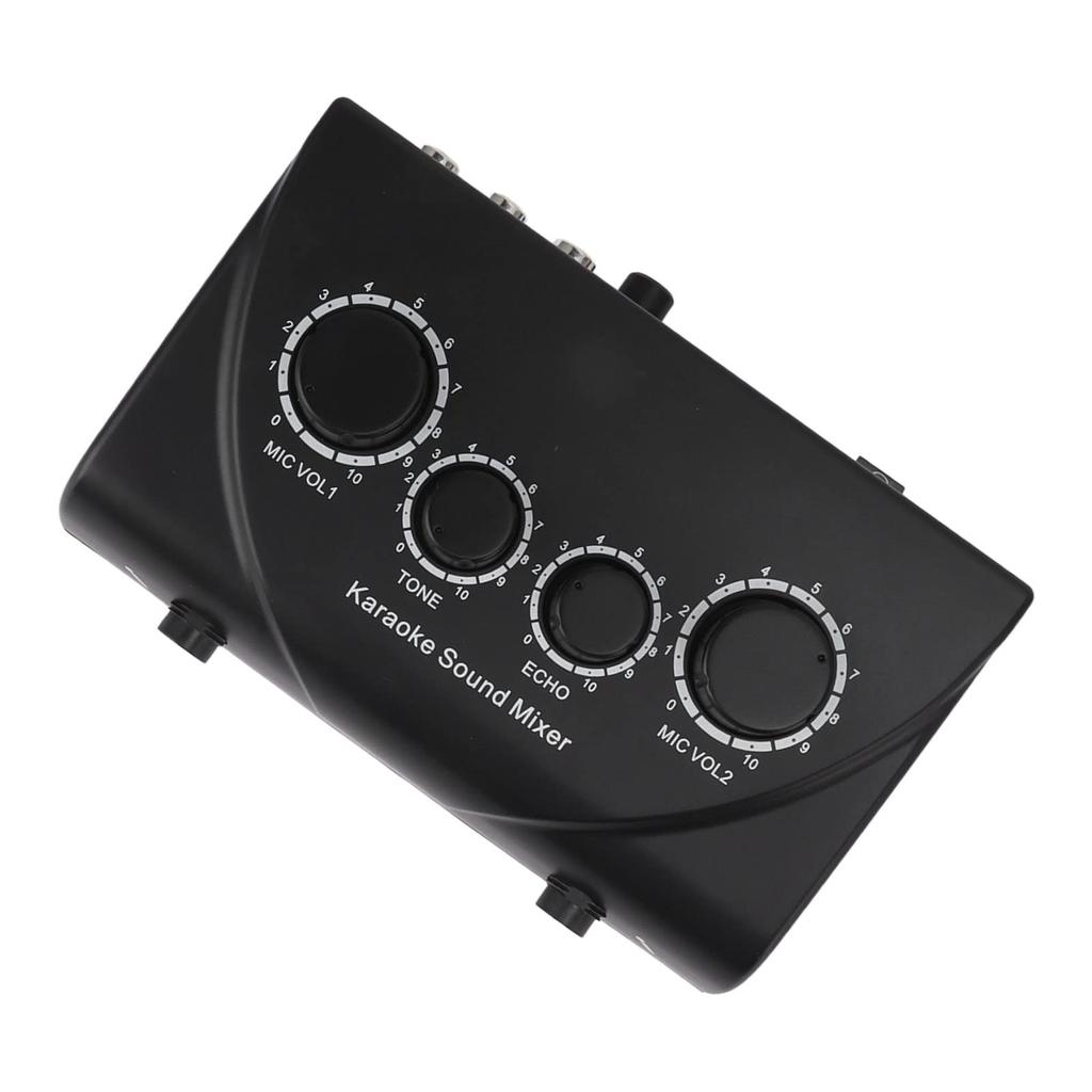 Portable Karaoke Sound AC Speech and ABS 4 Rotary Ideal for Businesses Mixer, 100-240V, Entertainment, Plastic, Dials,