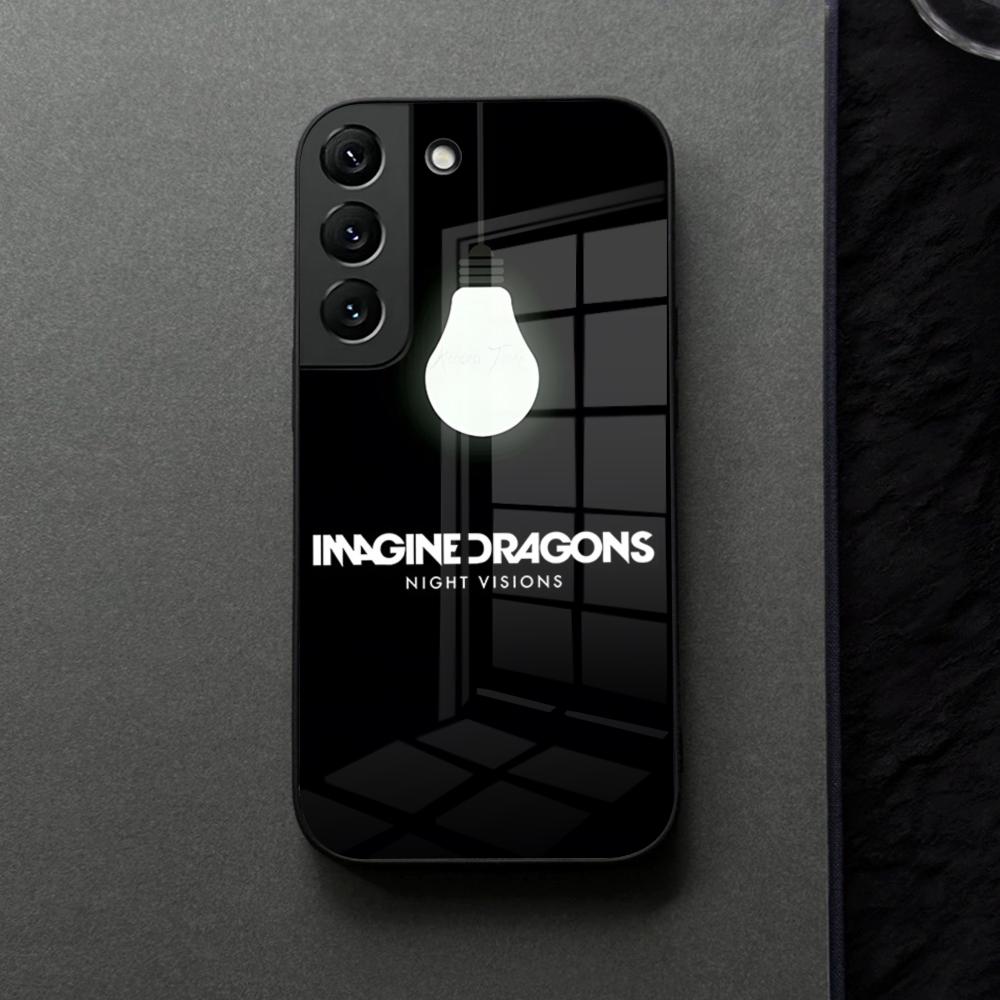 I-Imagine Dragons Eyes Closed Phone Case Glass For Samsung Galaxy S21 S25 S22 S20 S24 S23 Ultra Fe Plus A16 A34 A54 A24 Coque