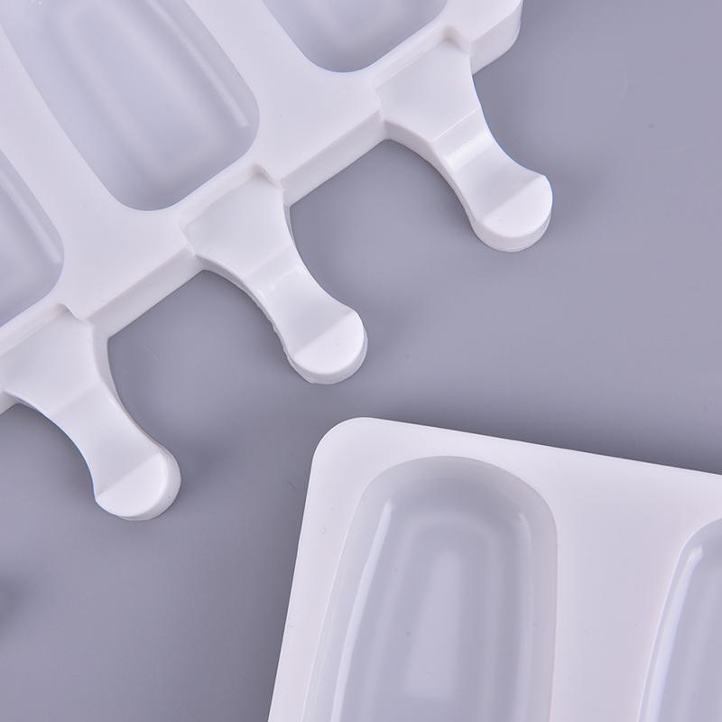 Silicone Frozen Ice Cream Mold Juice Popsicle Maker Ice Lolly Mould - 4 Cell