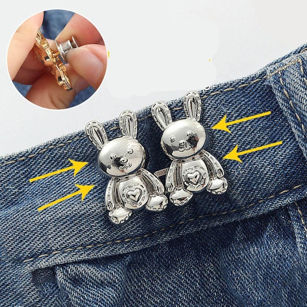 Zinc Zinc Alloy Rabbit Snaps Detachable Pant Clips Multicolour  Stylish   Tightening