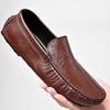 Men's Spring High-Quality White Leather Loafers Brand Business Shoes Genuine Leather Soft Sole Lightweight Driving Shoes