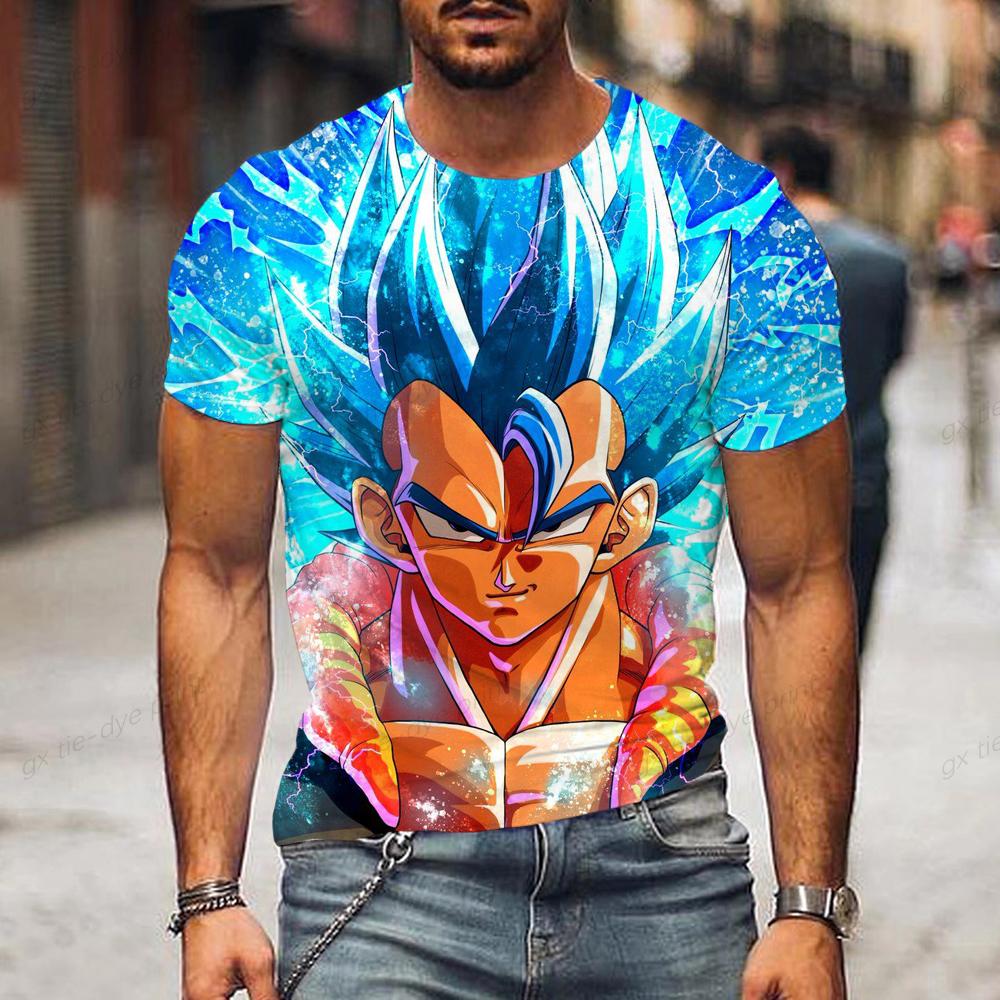 Костюм для малышей Dragon Ball Z Son Goku, детская летняя мужская футболка с принтом в стиле аниме, белая, черная, для мальчиков и девочек