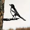 Black Metal Wall Art Magpie Silhouette Outdoor Garden Decor Durable Iron Sculpture Bird Christmas Gift Home Yard Decoration