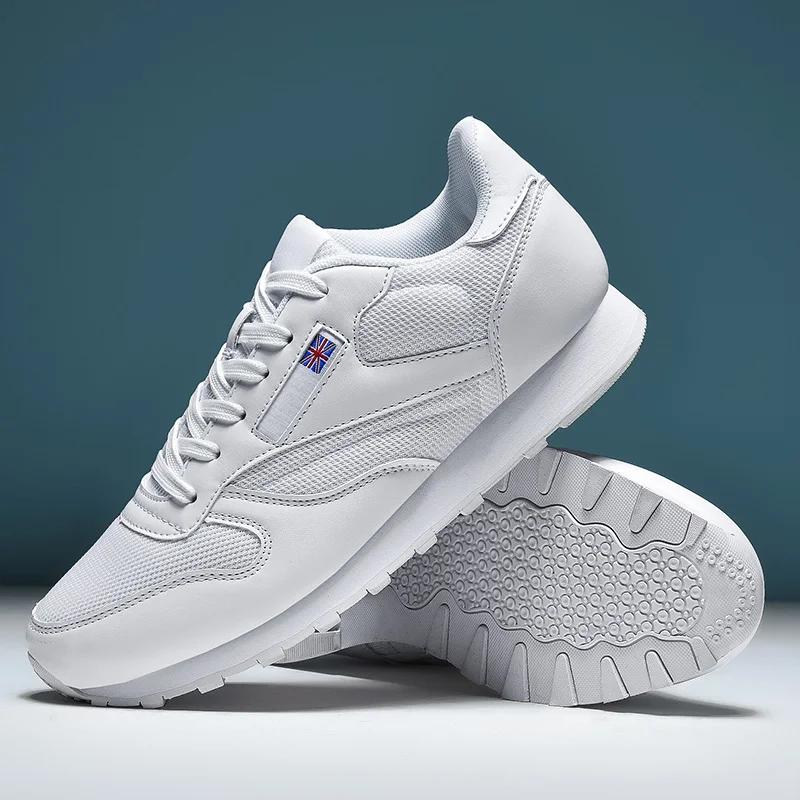 2024 New Spring and Autumn Durable Rubber Sole Anti Slip Sports Shoes Leather Casual Couple Shoes Plus   Shoes for Men Size 47