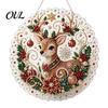 Acryl-Ornamente für Zuhause Weihnachtsbaum Hängender Schmuck, Kunst mit Kunstperlen DIY Malerei Feier Partyzubehör Sonnenfänger, 20cm Leuchtend