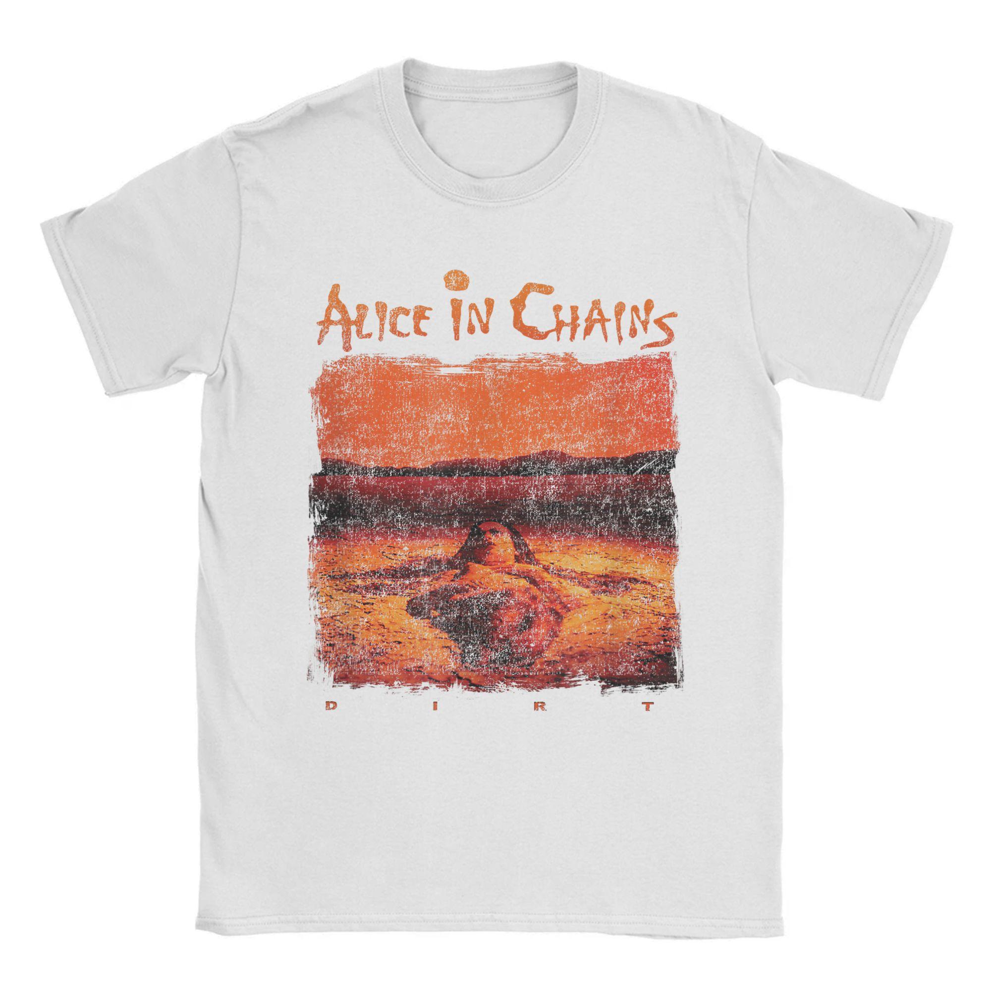 

Alice in Chains Band Dirt T-Shirts Men Heavy Metal Music Awesome Pure Cotton Tees Round Neck Short Sleeve T Shirts Summer merch 4XL