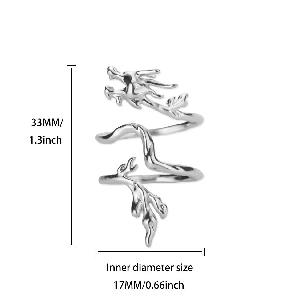 

Бесплатная Доставка Панк Кольцо Дракон Открытое Для Женщин Нержавеющая Сталь Золотого Цвета Кольцо 2025 Новый Тренд Мода Свадебное Парное Циркон Подарок