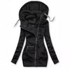 Women Oversize Hoodies Sweatshirts Pullovers Hoodie Female Patchwork Sweatshirt Autumn Warm Hoody Zipper UP Tops