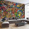 2D Printed Vibrant Street Art Tapestry for Living Room & Dorm