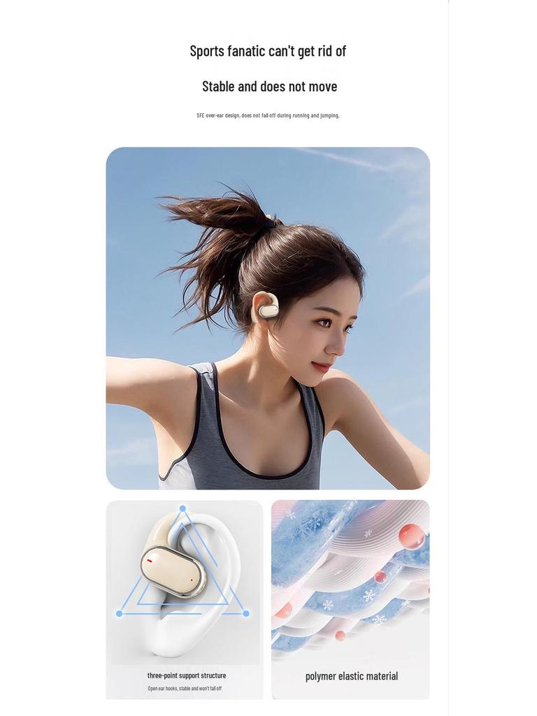 X93 Wireless Bluetooth Headset: Over-ear & In-ear, Air Conduction, Long Battery Life, Sports Design