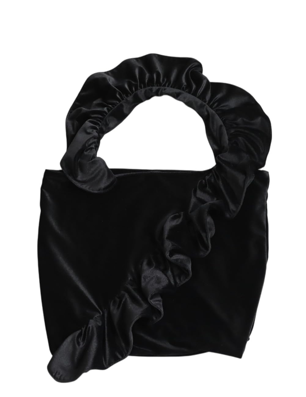 

Antiqua Frill Design Velvet Bag, Women s, PB-00072 05, Black