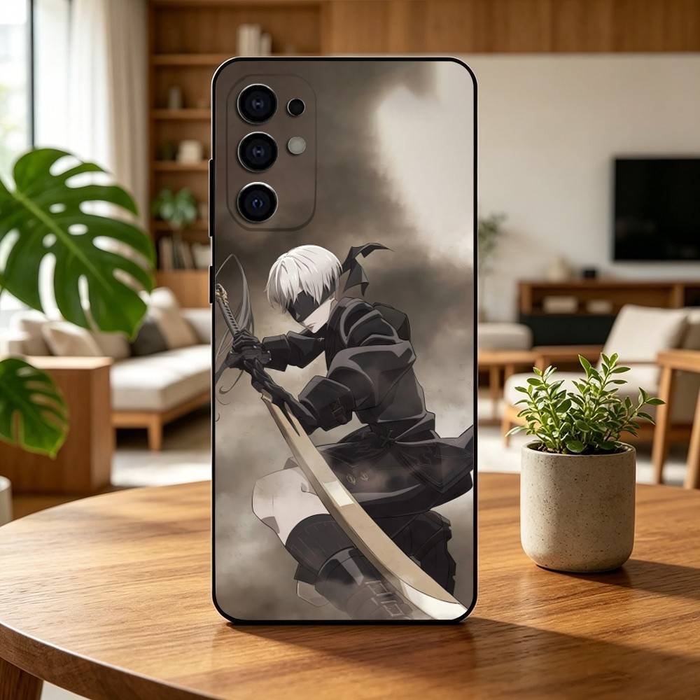 Game NieR A-Automata 2B 9s Phone Case For Samsung S25,S24,S21,S22,S23,S30,Ultra,S20,Plus,Fe,Soft Silicone Black Cover